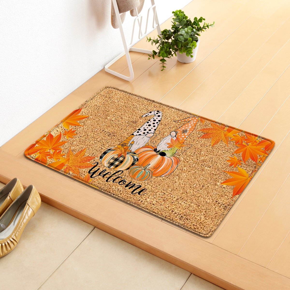 Fall Doormat with Autumn Pumpkin and Thanksgiving Design Indoor Entryway - Image 3