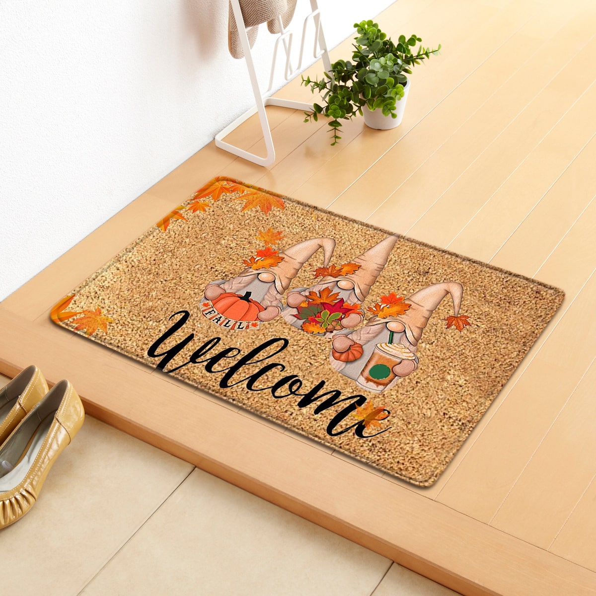 Fall Doormat with Autumn Pumpkin and Thanksgiving Design Indoor Entryway - Image 4
