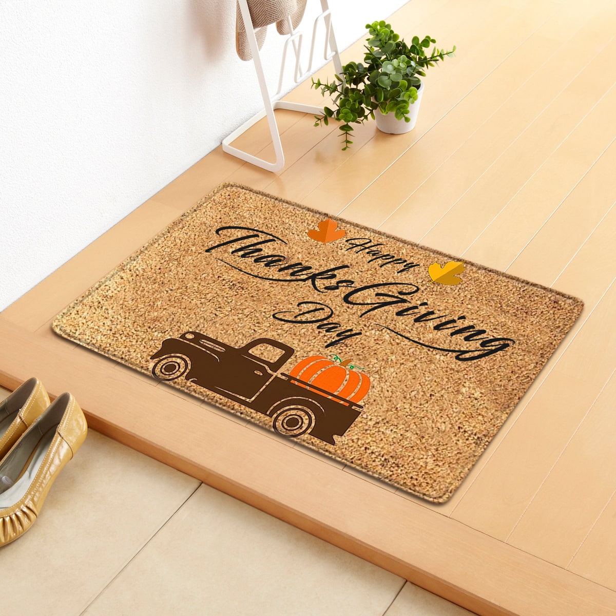 Fall Doormat with Autumn Pumpkin and Thanksgiving Design Indoor Entryway - Image 7