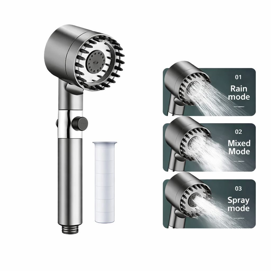 Filtered Water Shower Head with High Pressure Handheld Spray and Replaceable Filter Cartridge - Image 12
