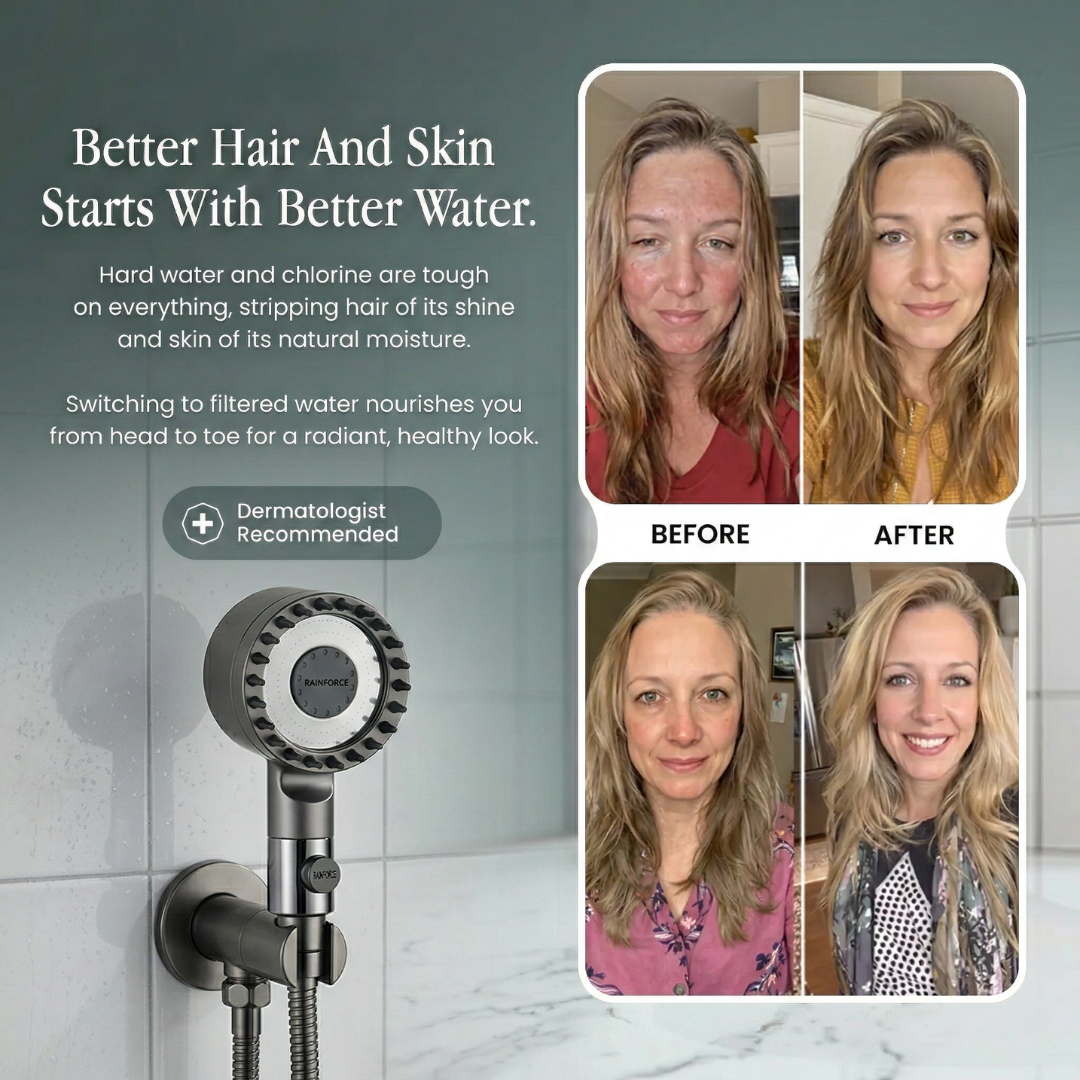 Filtered Water Shower Head with High Pressure Handheld Spray and Replaceable Filter Cartridge - Image 3