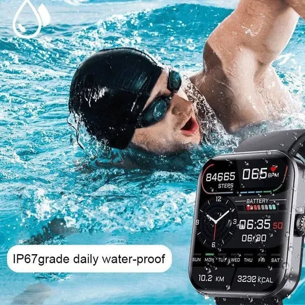 Fitness Tracking Smartwatch Heart Rate Monitor Touchscreen Waterproof Silicone - Image 4