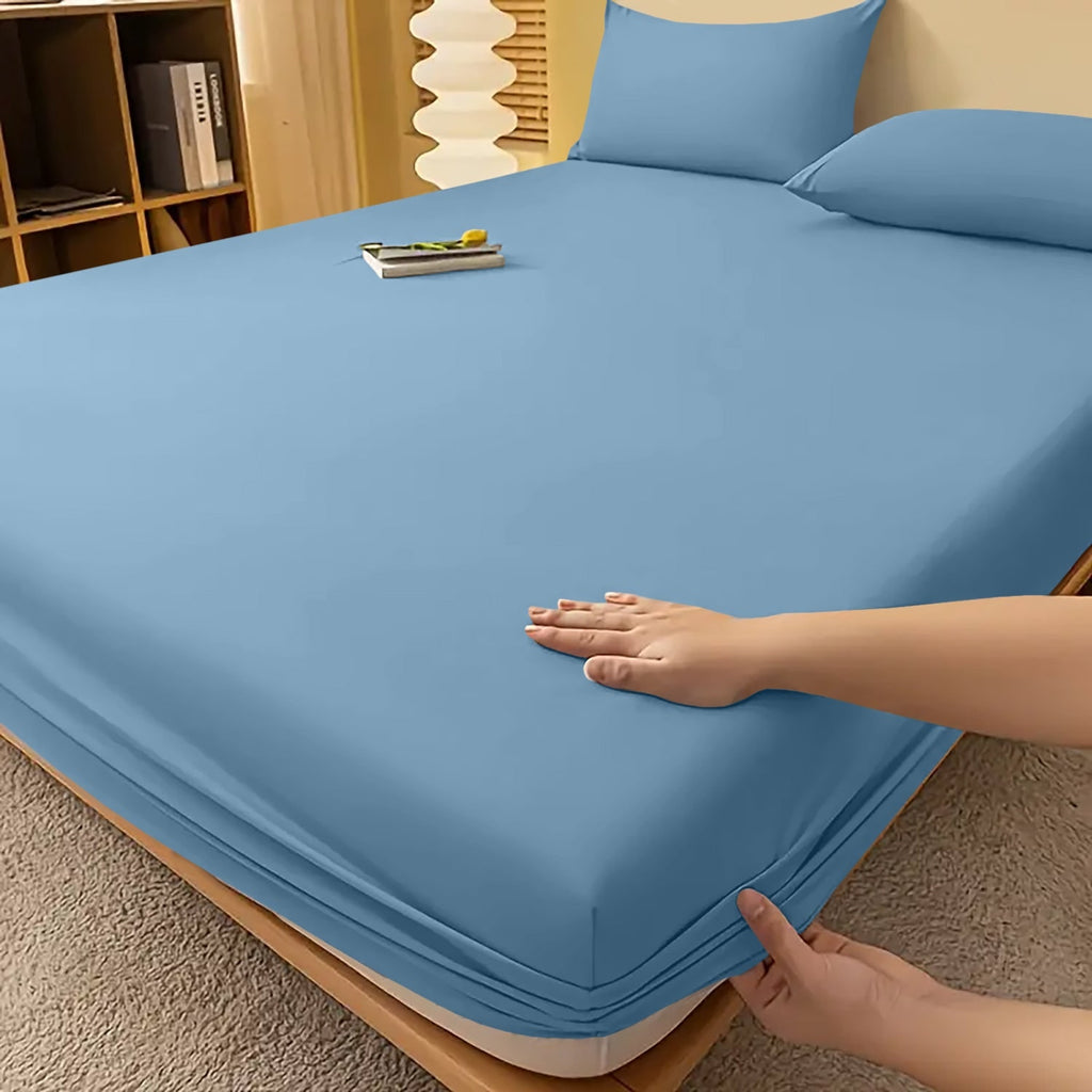 Fitted Bed Sheet Egyptian Cotton with Extra Deep Pocket and Cooling Technology Twin Set - Image 19