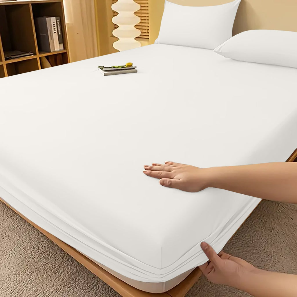 Fitted Bed Sheet Egyptian Cotton with Extra Deep Pocket and Cooling Technology Twin Set - Image 25