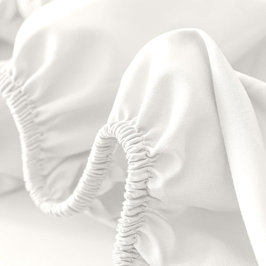 Fitted Bed Sheet Egyptian Cotton with Extra Deep Pocket and Cooling Technology Twin Set - Image 26