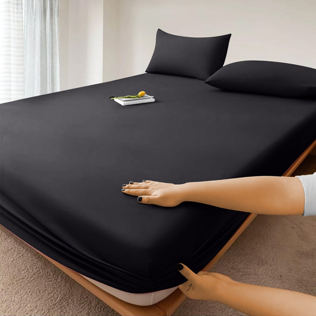 Fitted Bed Sheet Egyptian Cotton with Extra Deep Pocket and Cooling Technology Twin Set - Image 34