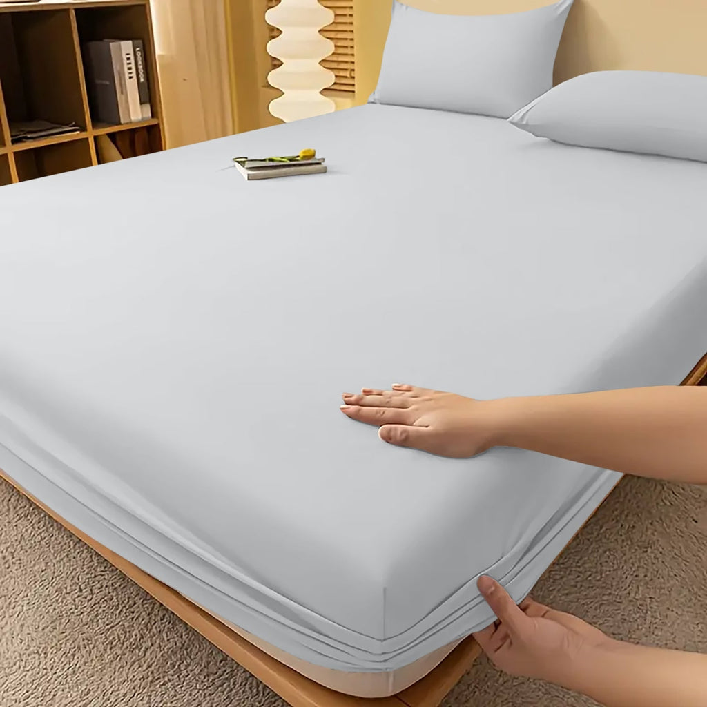 Fitted Bed Sheet Egyptian Cotton with Extra Deep Pocket and Cooling Technology Twin Set - Image 47