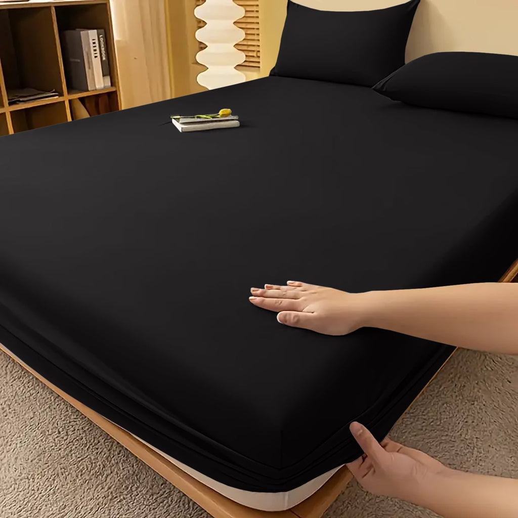 Fitted Bed Sheet Egyptian Cotton with Extra Deep Pocket and Cooling Technology Twin Set - Image 5