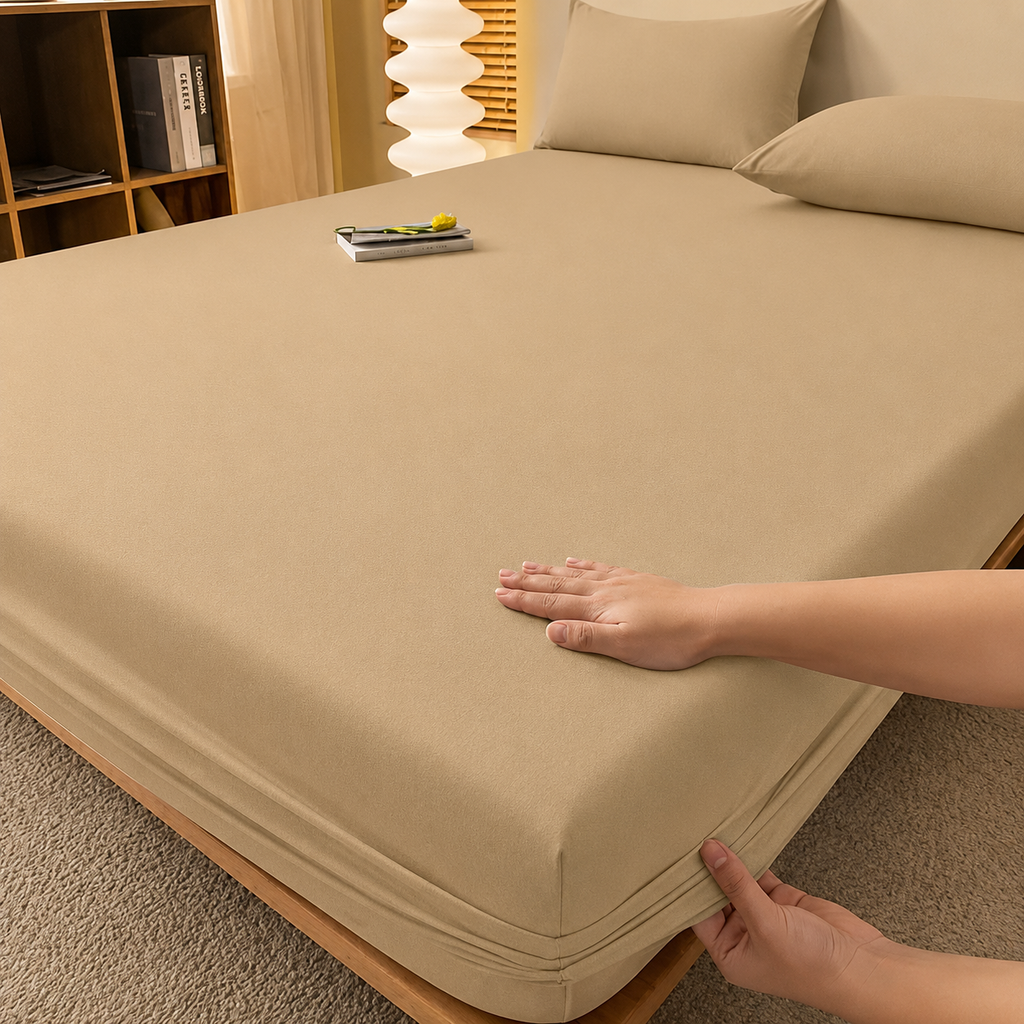 Fitted Bed Sheet Egyptian Cotton with Extra Deep Pocket and Cooling Technology Twin Set - Image 51