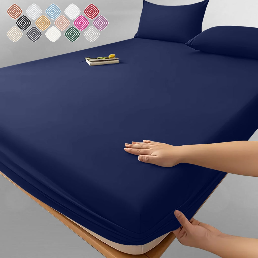 Fitted Bed Sheet Egyptian Cotton with Extra Deep Pocket and Cooling Technology Twin Set - Image 9