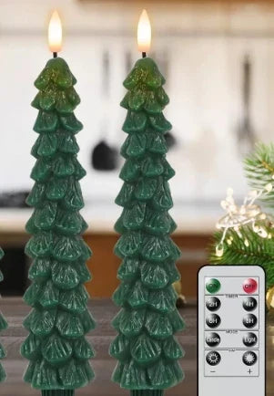 Flameless Christmas Candles with Flickering LED Light and Remote Control Timer - Image 5