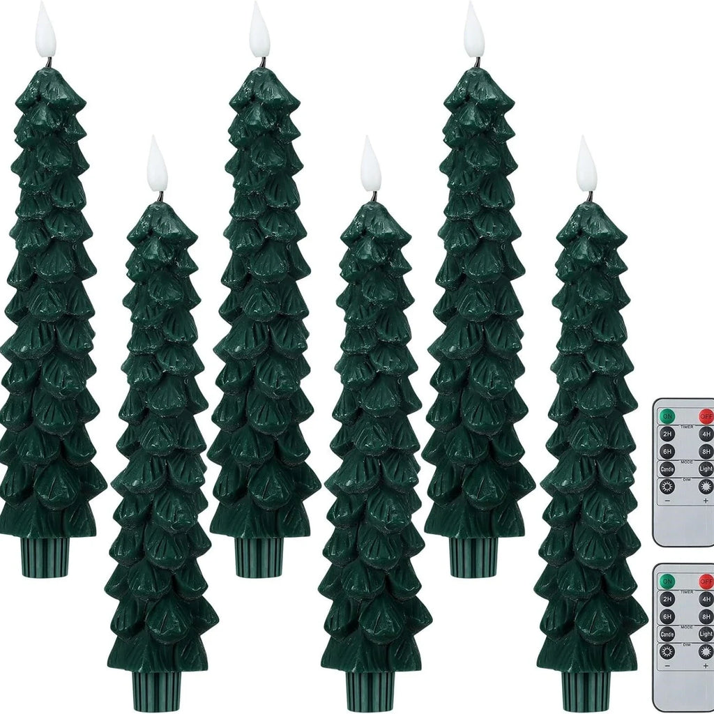 Flameless Christmas Candles with Flickering LED Light and Remote Control Timer - Image 6