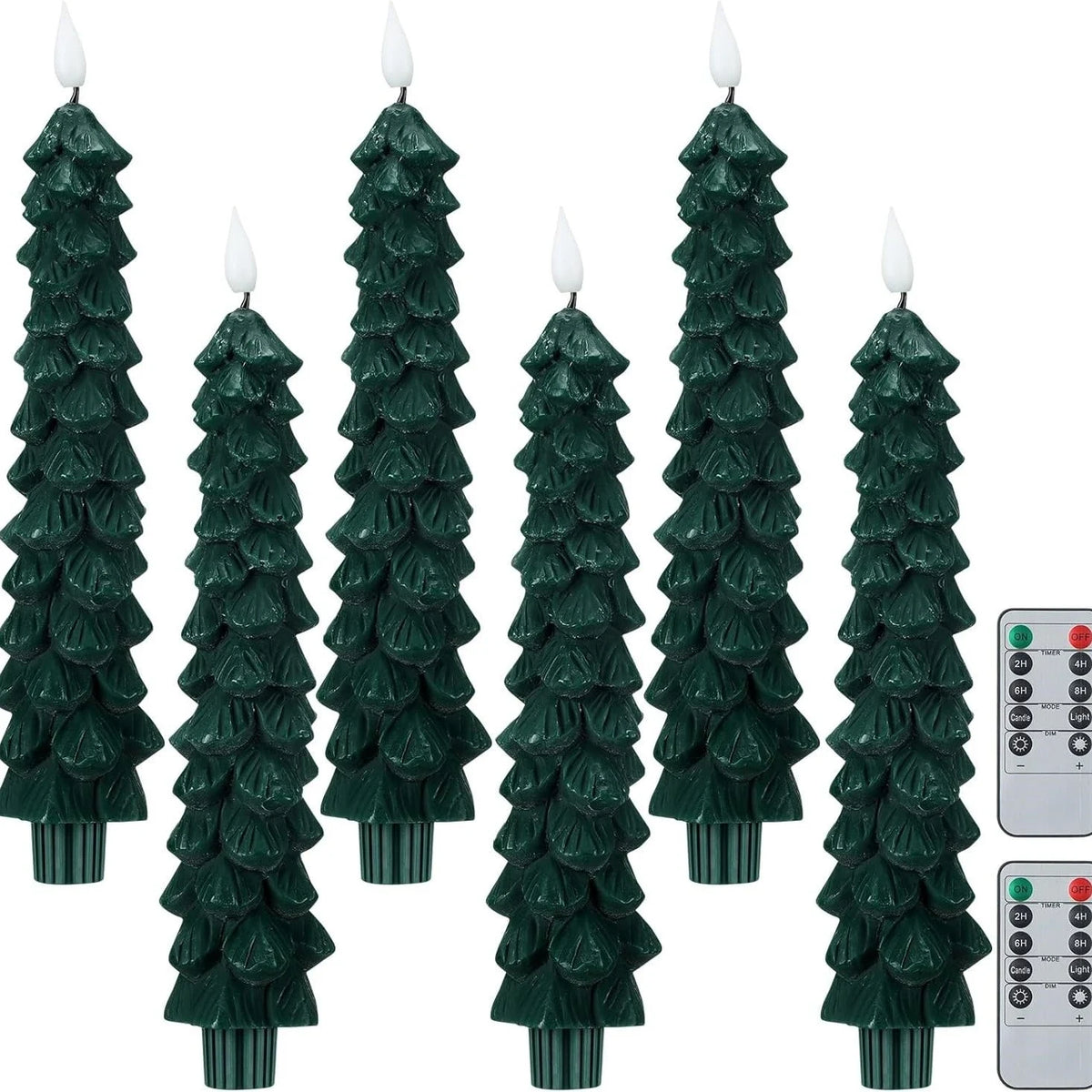 Flameless Christmas Candles with Flickering LED Light and Remote Control Timer - Image 6