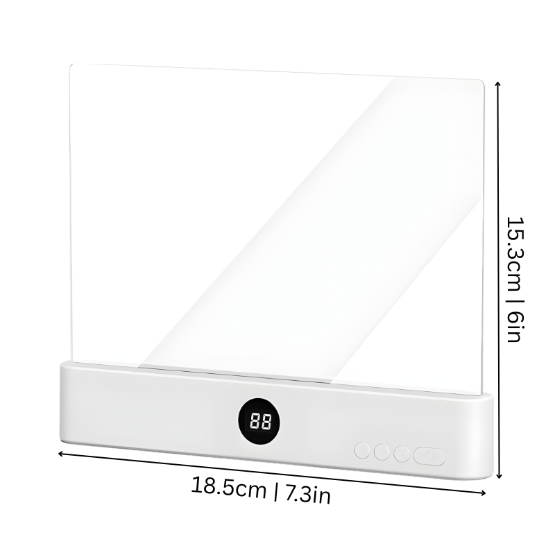 Flat Book Light with Transparent Acrylic Screen and LED Panel for Bedside Reading - Image 2