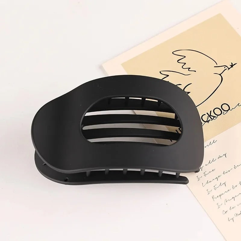 Flat Claw Hair Clip with Matte Finish and Ergonomic Curved Design - Image 11