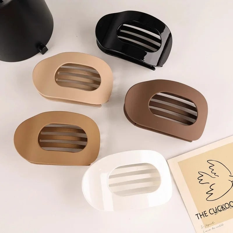 Flat Claw Hair Clip with Matte Finish and Ergonomic Curved Design - Image 7