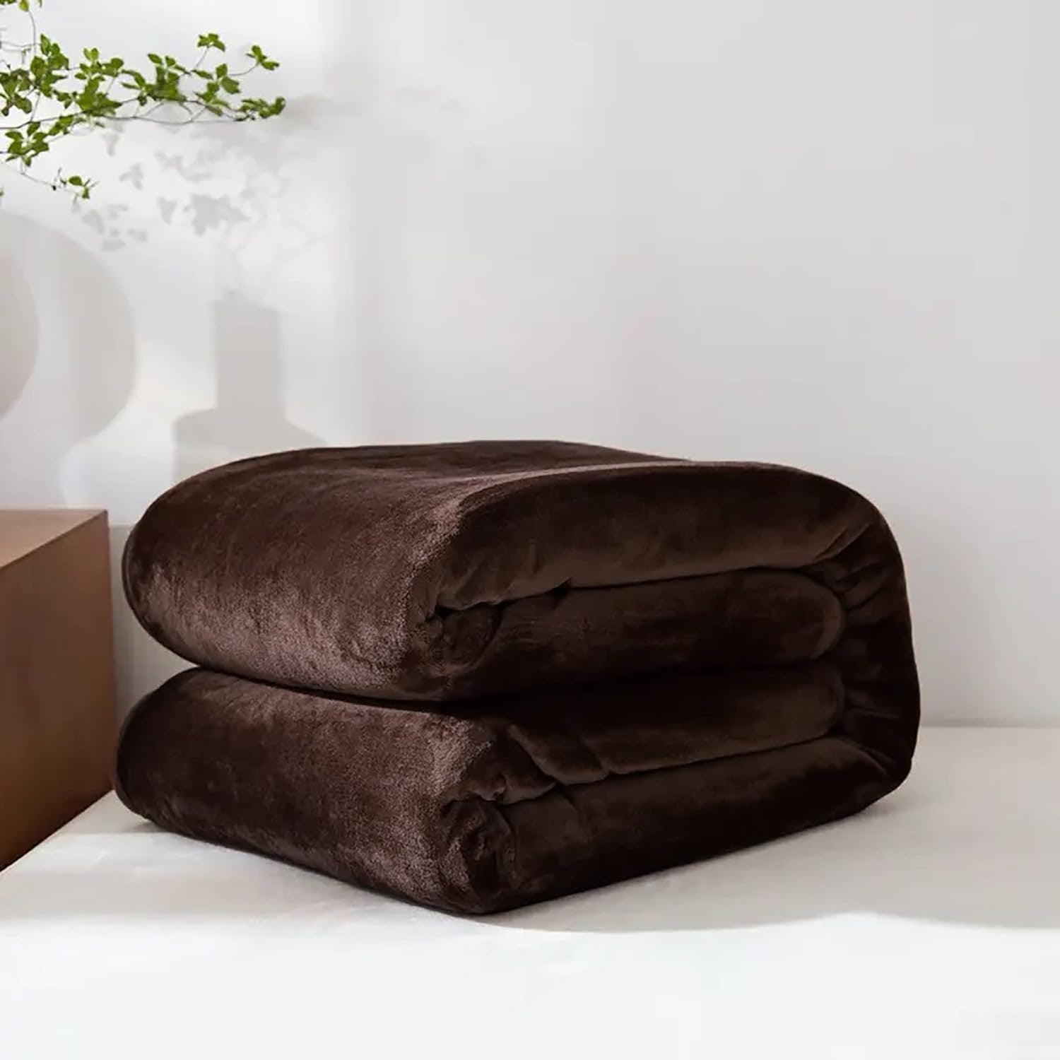 Fleece Throw Blanket with Faux Fur for Sofa and Couch Lightweight Soft Plush Wool - Image 8
