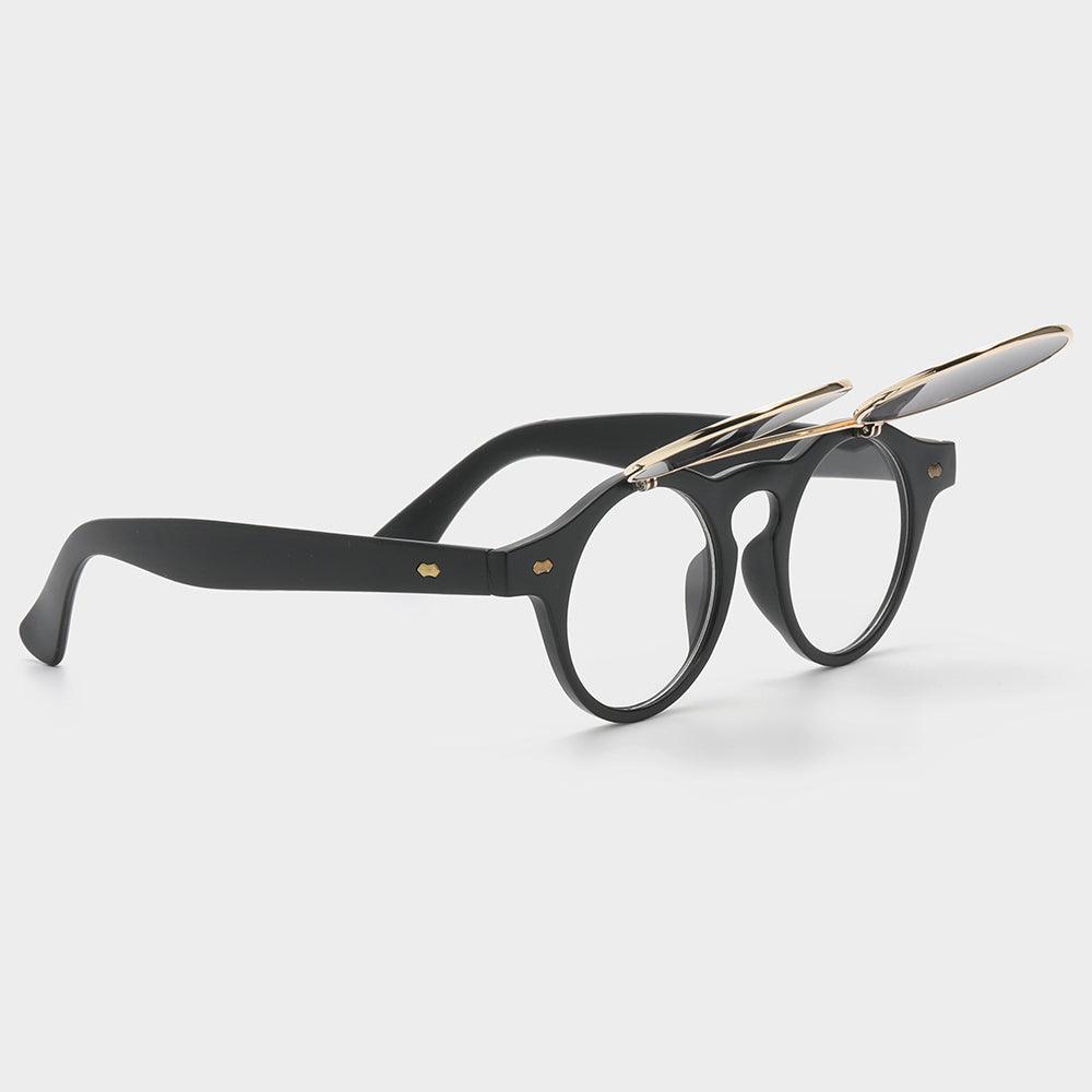 Dual Lens UV400 Flip Up Sunglasses Classic Frame Style