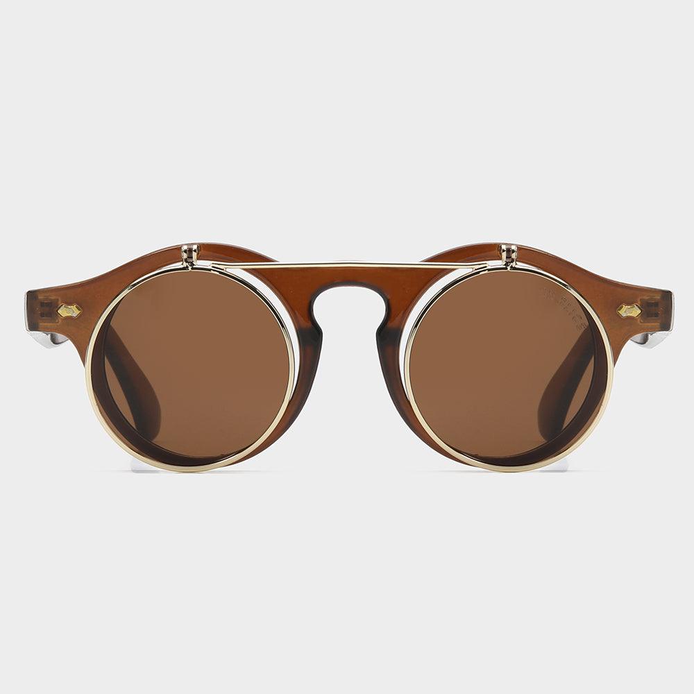 Dual Lens UV400 Flip Up Sunglasses Classic Frame Style