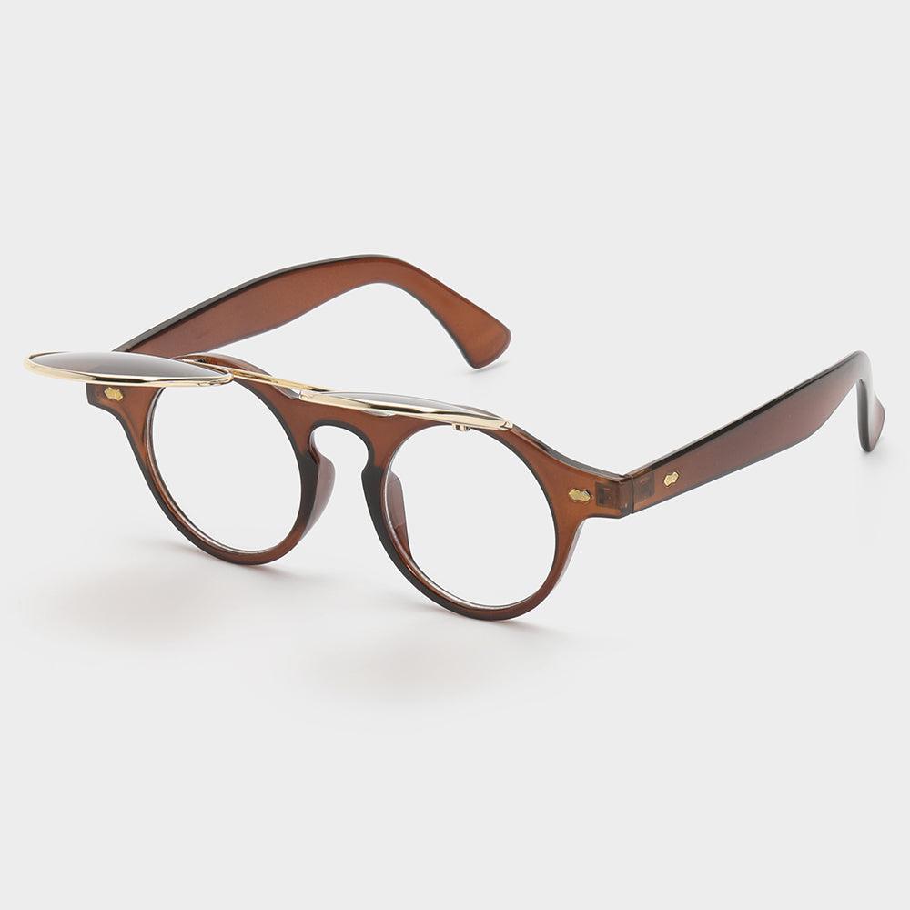 Dual Lens UV400 Flip Up Sunglasses Classic Frame Style