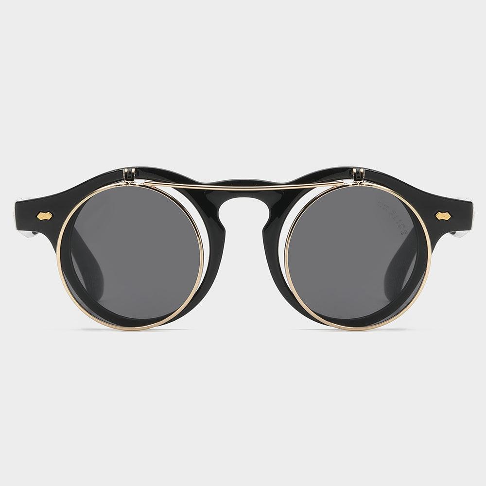 Dual Lens UV400 Flip Up Sunglasses Classic Frame Style
