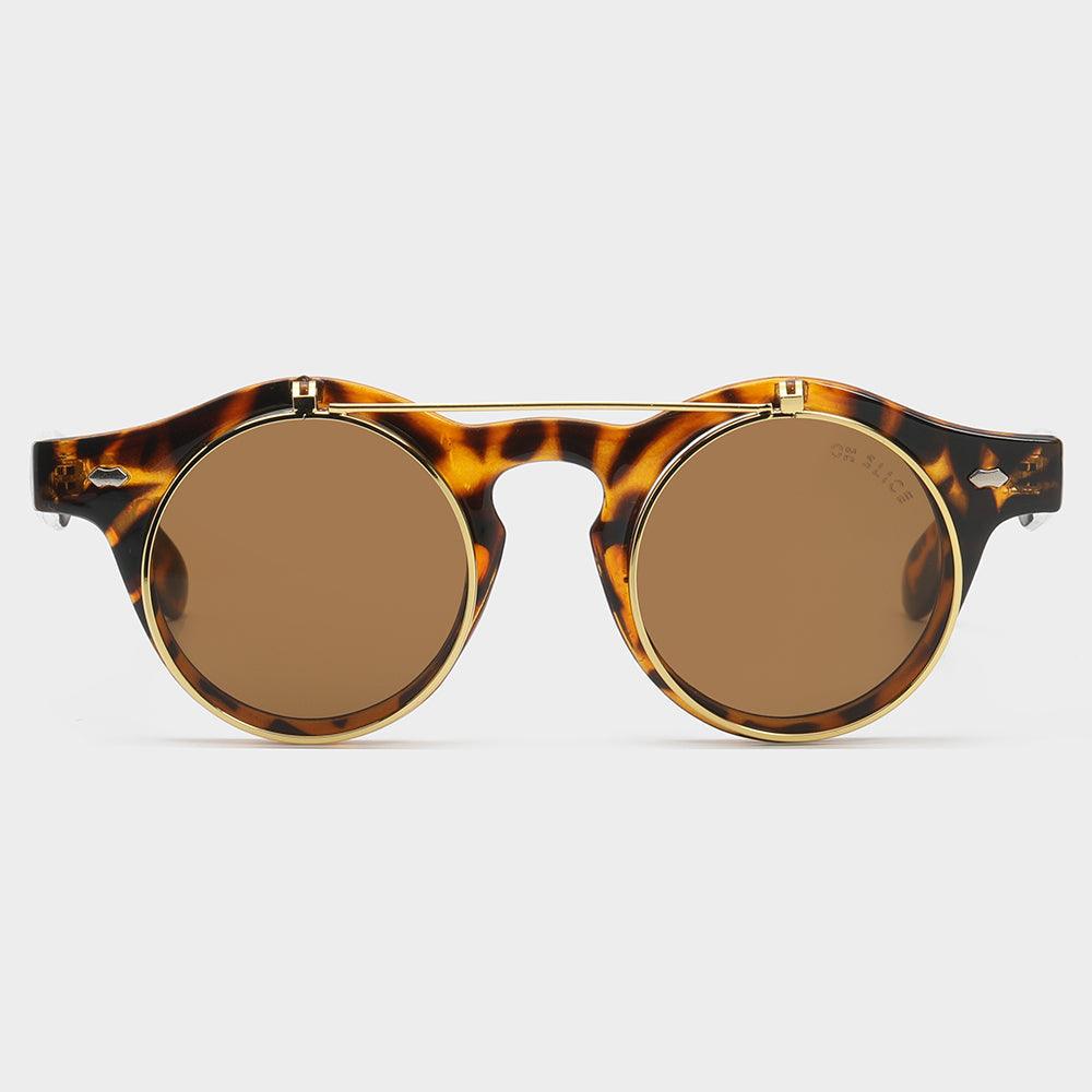 Dual Lens UV400 Flip Up Sunglasses Classic Frame Style