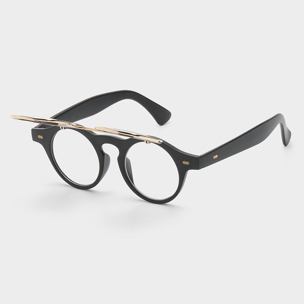 Dual Lens UV400 Flip Up Sunglasses Classic Frame Style