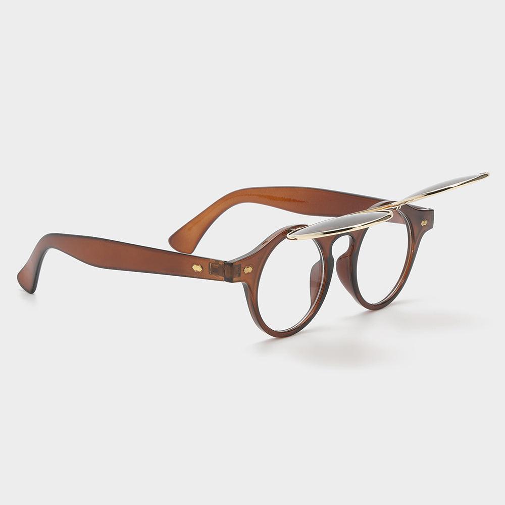 Dual Lens UV400 Flip Up Sunglasses Classic Frame Style