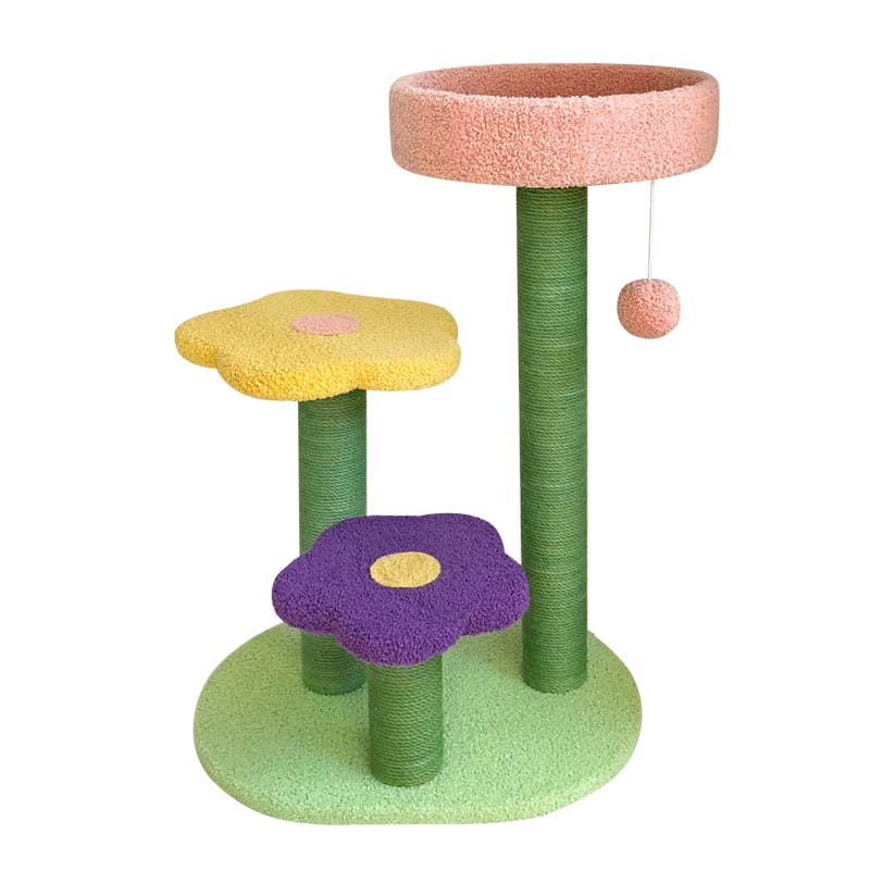 Flower Cat Tree and Towers Multi-Level Large with Sisal Scratch Posts Modern Furniture - Image 4