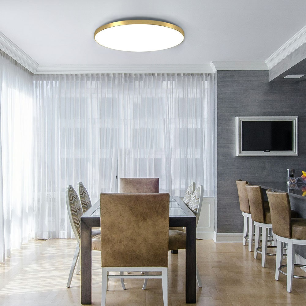 Flush Mount Ceiling Light with Round LED Design and Low Profile Modern Style - Image 14