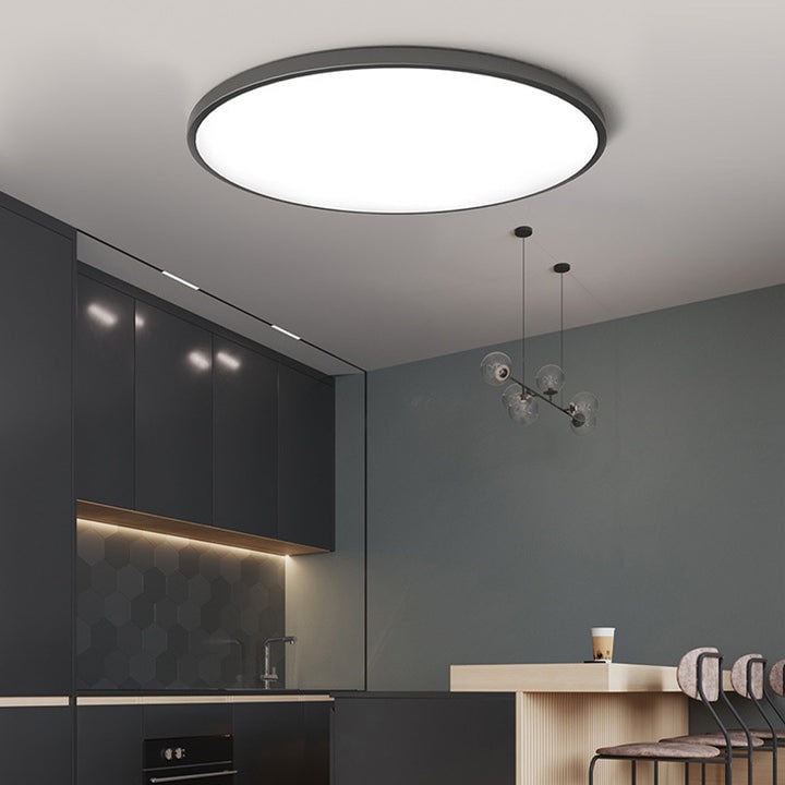 Flush Mount Ceiling Light with Round LED Design and Low Profile Modern Style - Image 2