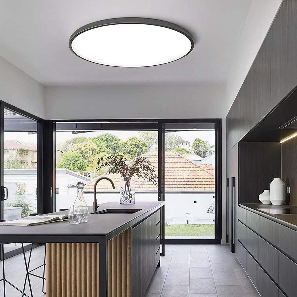 Flush Mount Ceiling Light with Round LED Design and Low Profile Modern Style - Image 4