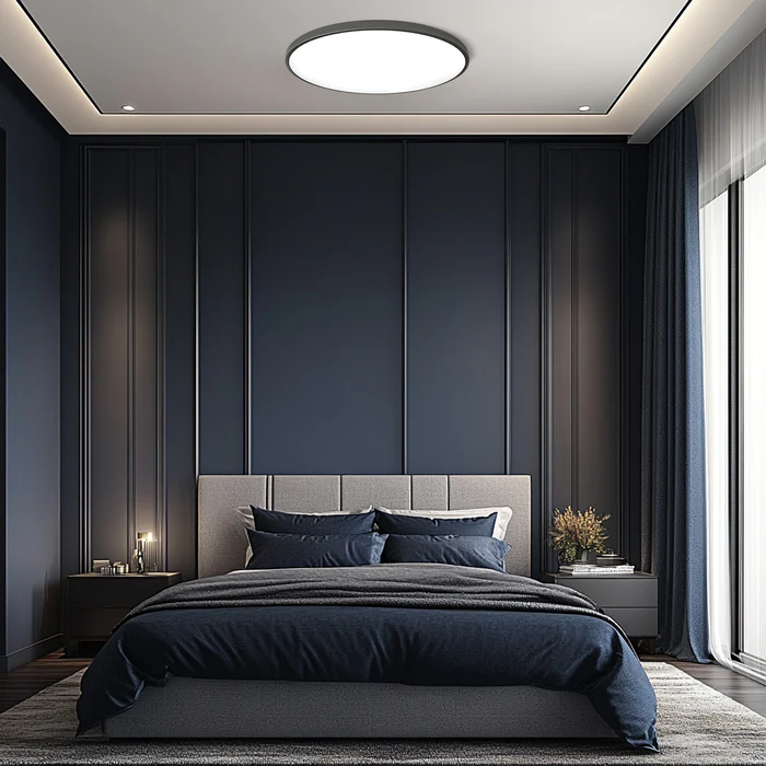 Flush Mount Ceiling Light with Round LED Design and Low Profile Modern Style - Image 5
