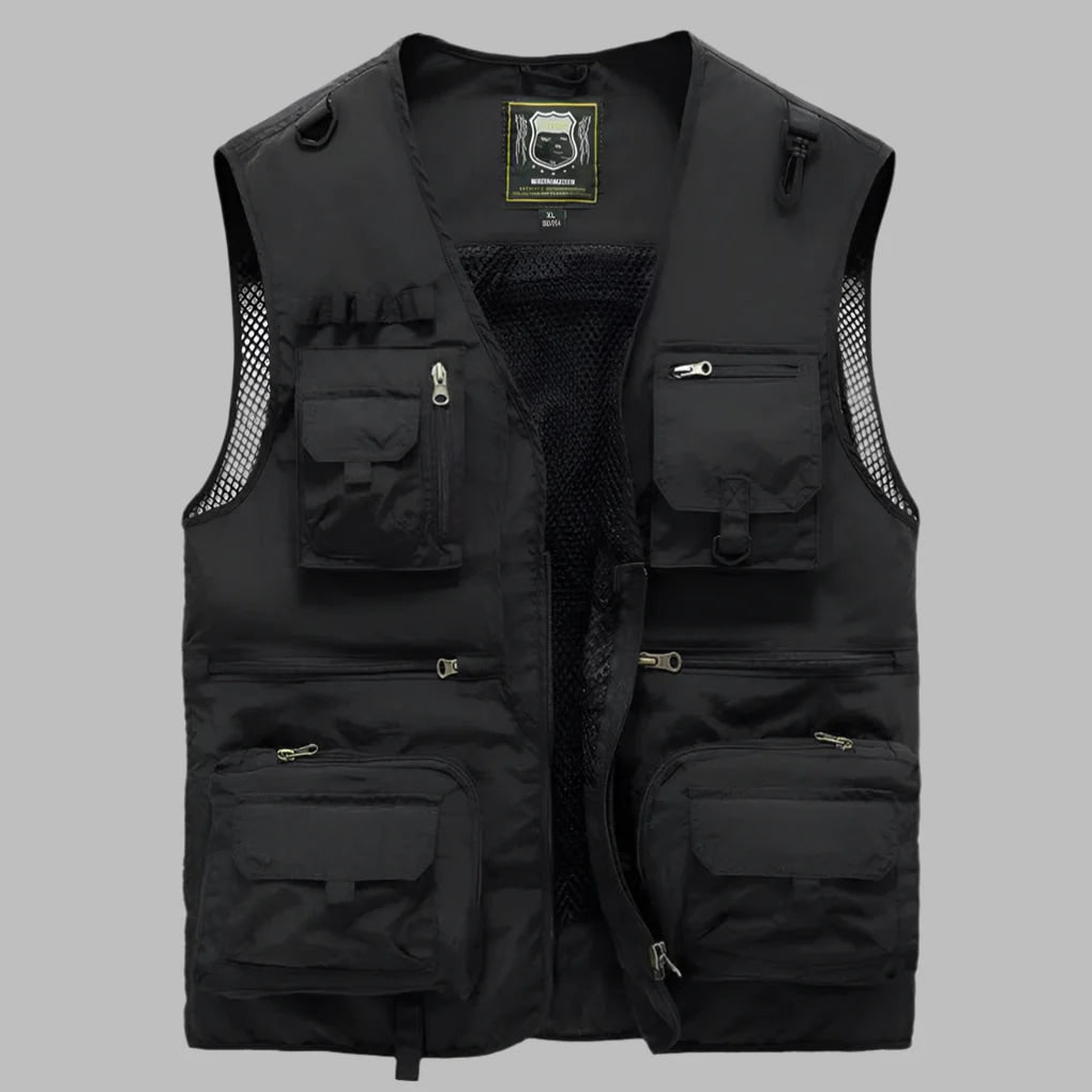 Fly Fishing Vest with Multiple Cargo Pockets Mesh Back and Lightweight Utility Design - Image 2