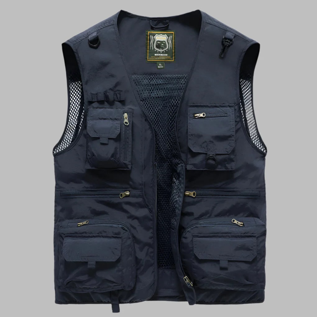 Fly Fishing Vest with Multiple Cargo Pockets Mesh Back and Lightweight Utility Design - Image 5