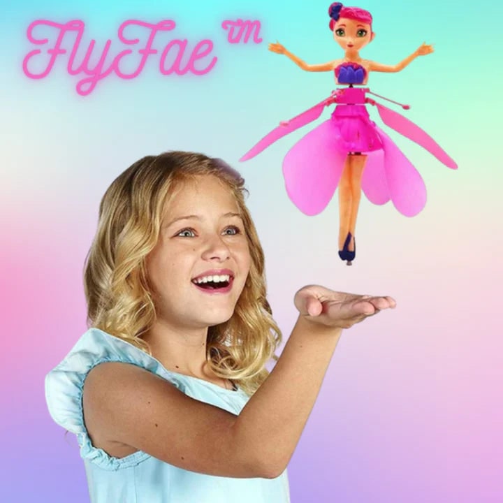 Flying Fairy Doll with Hand Sensor Control and LED Lights Spinning Toy - Image 2