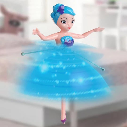 Flying Fairy Doll with Hand Sensor Control and LED Lights Spinning Toy - Image 5