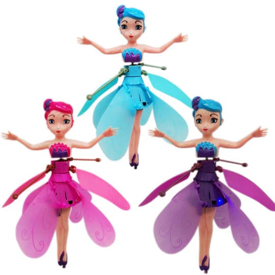 Flying Fairy Doll with Hand Sensor Control and LED Lights Spinning Toy - Image 6