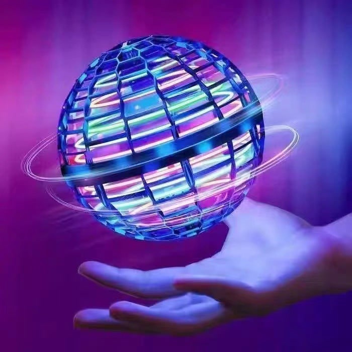 Flying Orb Toy Ball with LED Lights Hover Spinner USB Rechargeable for Saucer - Image 2