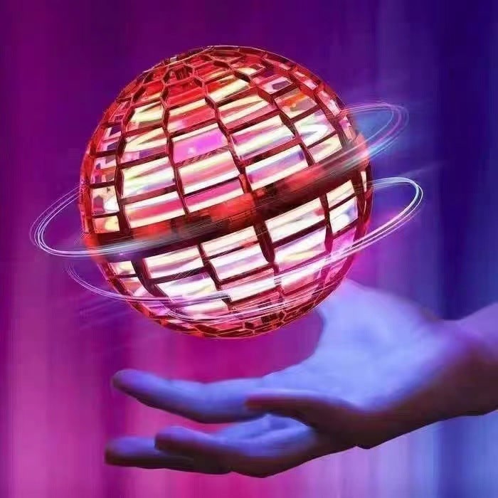 Flying Orb Toy Ball with LED Lights Hover Spinner USB Rechargeable for Saucer - Image 4