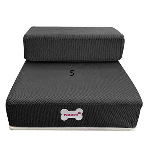 Foam Dog Stairs Two Step Foldable Pet for Cats with Breathable Cover Collapsible - Image 12