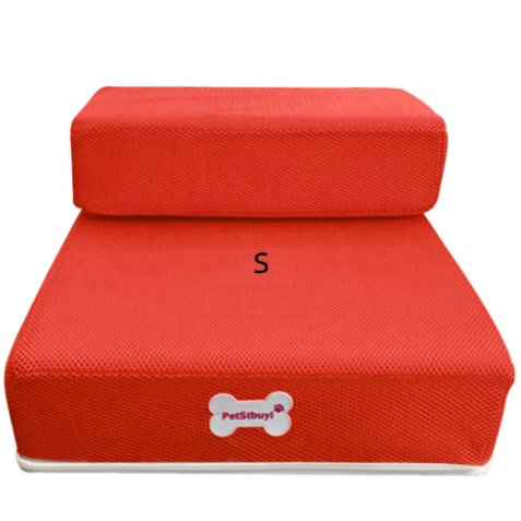Foam Dog Stairs Two Step Foldable Pet for Cats with Breathable Cover Collapsible - Image 13