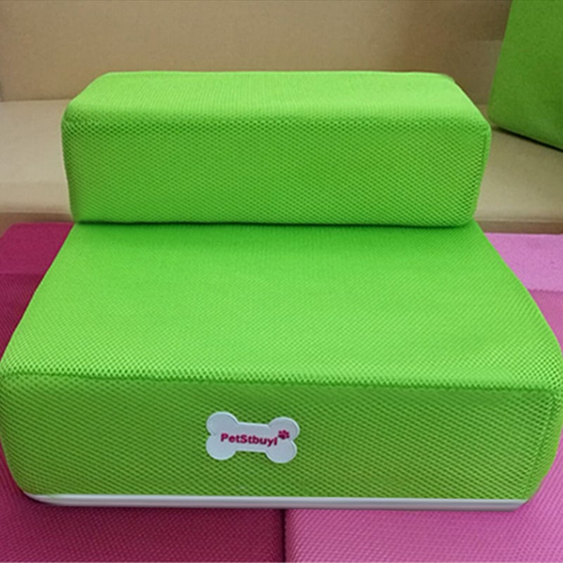 Foam Dog Stairs Two Step Foldable Pet for Cats with Breathable Cover Collapsible - Image 18