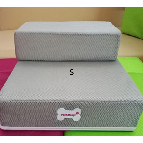 Foam Dog Stairs Two Step Foldable Pet for Cats with Breathable Cover Collapsible - Image 2