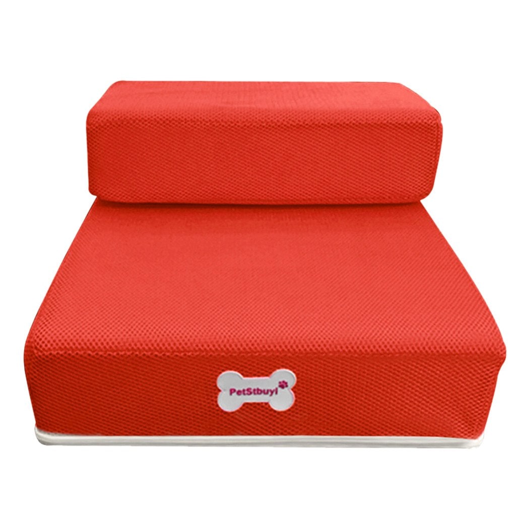 Foam Dog Stairs Two Step Foldable Pet for Cats with Breathable Cover Collapsible - Image 24