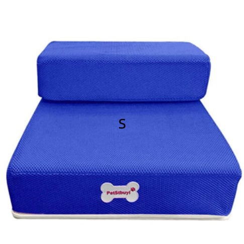 Foam Dog Stairs Two Step Foldable Pet for Cats with Breathable Cover Collapsible - Image 4