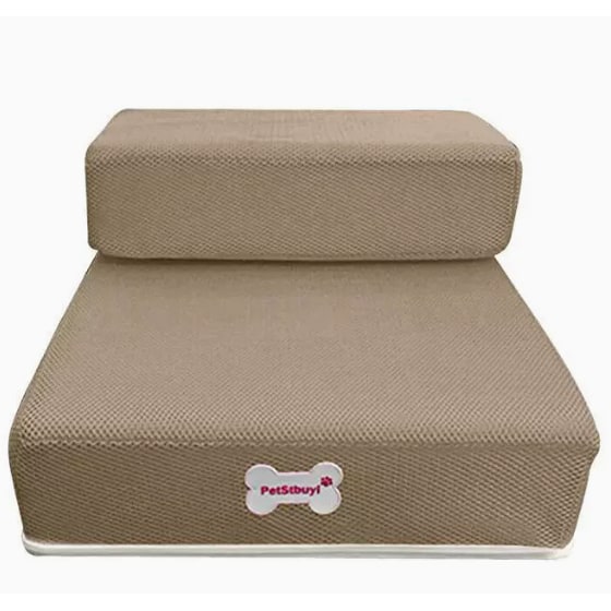Foam Dog Stairs Two Step Foldable Pet for Cats with Breathable Cover Collapsible - Image 9
