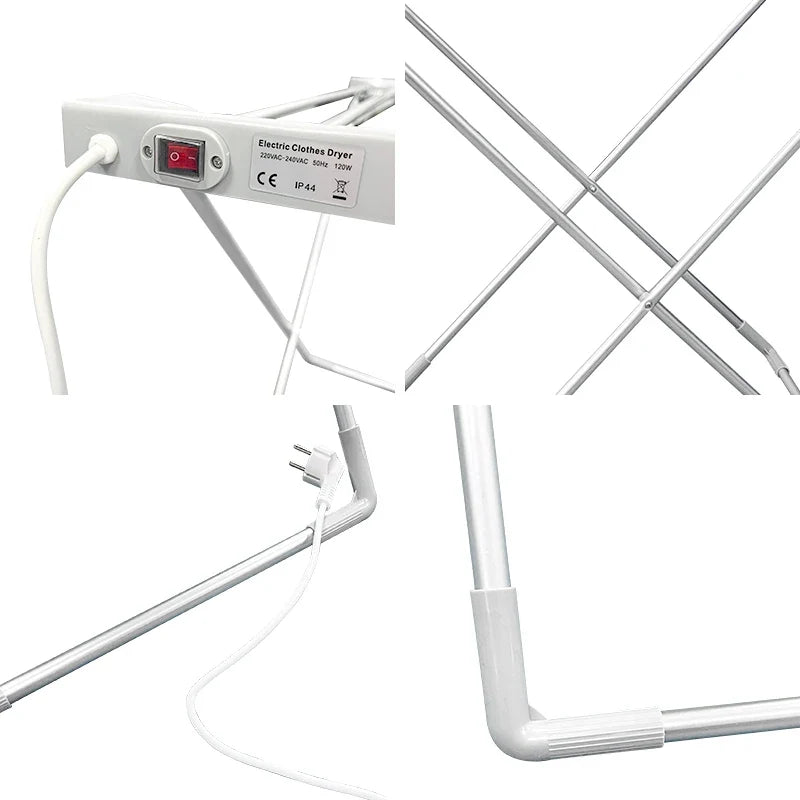 Foldable Heated Clothes Drying Rack and Airer with Adjustable Wings for Indoor Use - Image 2