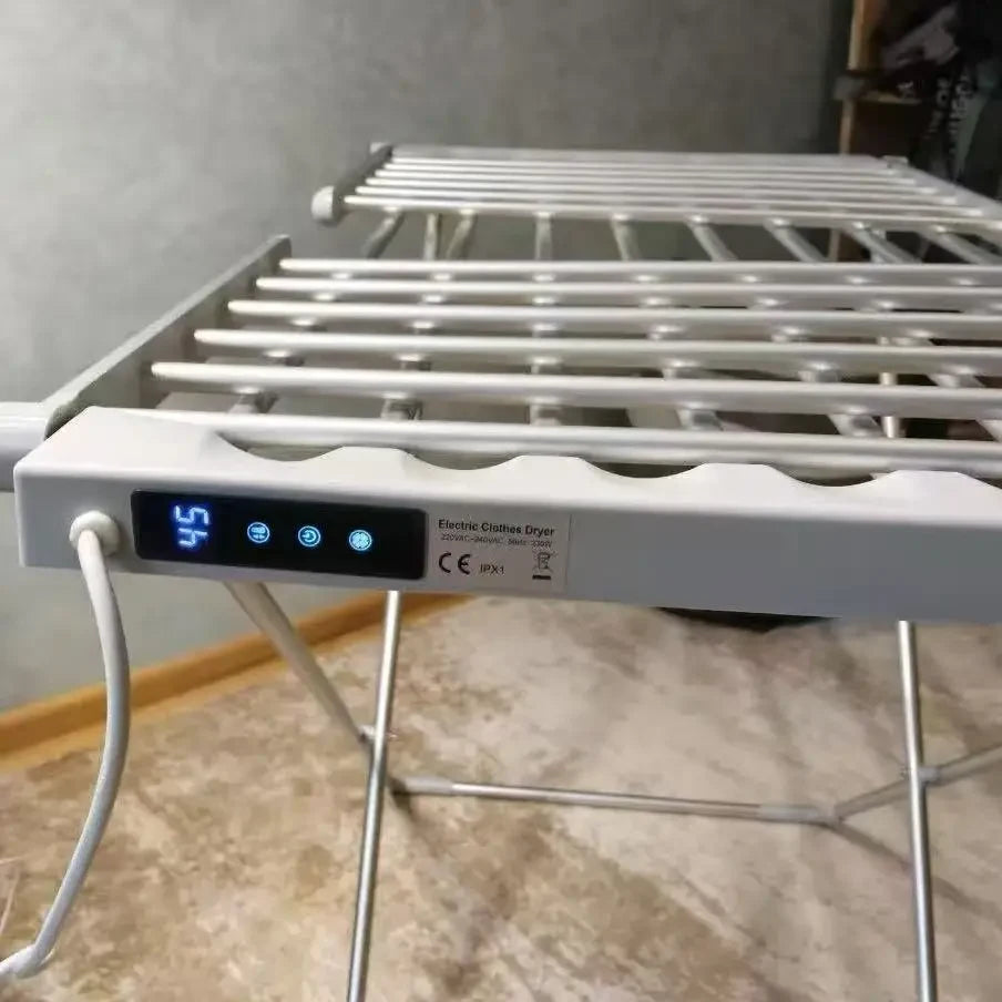 Foldable Heated Clothes Drying Rack and Airer with Adjustable Wings for Indoor Use - Image 8