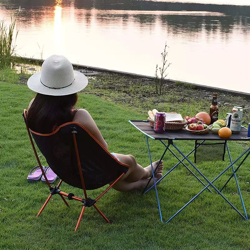 Folding Camping Chair Collapsible Portable Lightweight Aluminum with Breathable Mesh and Storage Bag - Image 15